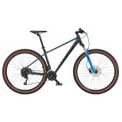 Велосипед KTM CHICAGO 271 27.5 рама М/43 сірий (чорно/синій) 2022/2023