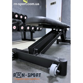 Скамья для жима профессиональная RN-Sport black rock - Черная|Лава для жиму професійна RN-Sport black rock - Чорна