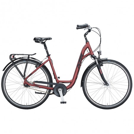 Велосипед KTM CITY LINE 28 рама W46, бордовий (чорно-сірий), 2021
