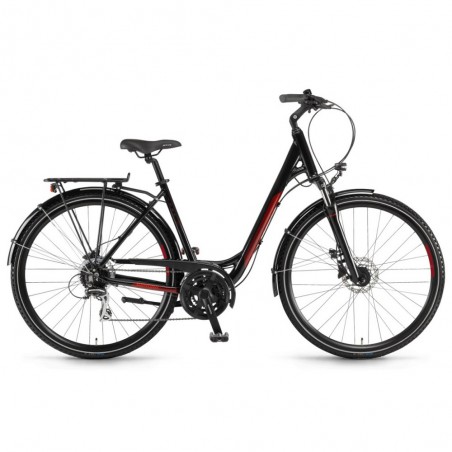 Велосипед Winora Domingo monotube disc 28 24-G Acera, рама 50 см, чорно-червоний, 2021