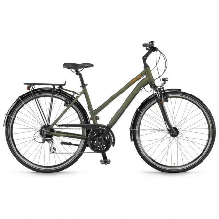 Велосипед Winora Domingo women 28 24-G Acera, рама 52 см, оливково-чорний матовий, 2021