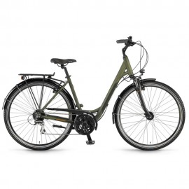 Велосипед Winora Domingo monotube 28 24-G Acera, рама 46 см, оливково-чорний матовий, 2021