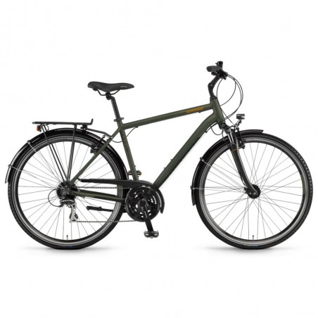 Велосипед Winora Domingo men 28 24-G Acera, рама 52 см, оливково-чорний матовий, 2021