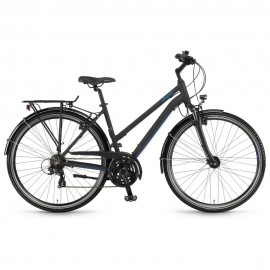 Велосипед Winora Domingo women 28 21-G TX800, рама 52 см, чорно-синій матовий, 2021