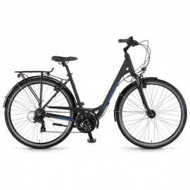 Велосипед Winora Domingo monotube 28 21-G TX800, рама 46 см, чорно-синій матовий, 2021