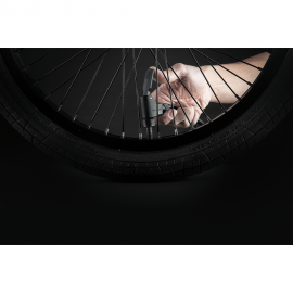 Насос велосипедний Birzman Maha Flick-It V / підлоговий / срібло