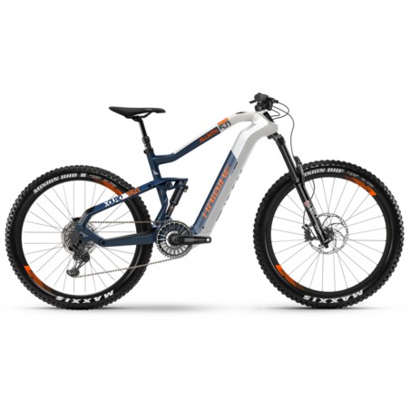 Електровелосипед HAIBIKE XDURO AllMtn 5.0 Carbon FLYON i630Wh 11 s. NX 27.5, рама М, біло-синьо-Помаранчевий, 2020